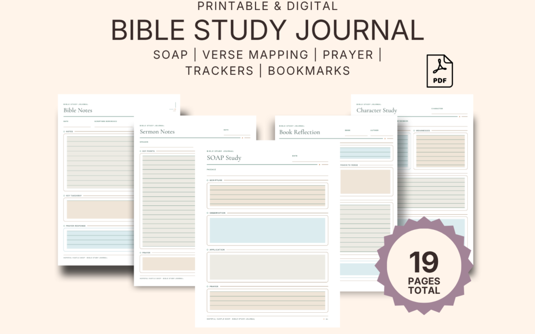 Free Bible Study Printables: A Full Set of Worksheets for SOAP Study, Prayer & More