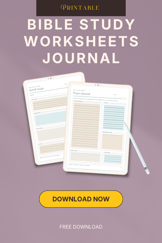 bible study worksheets journal pin 2