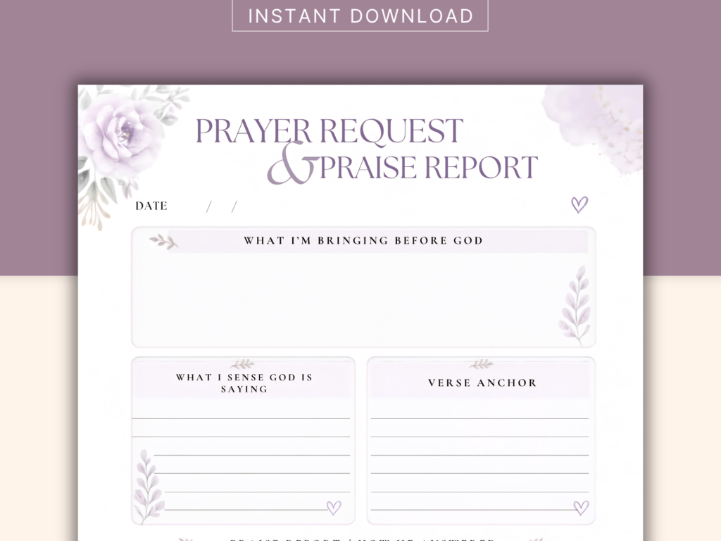 Free Prayer request praise report for blog 3