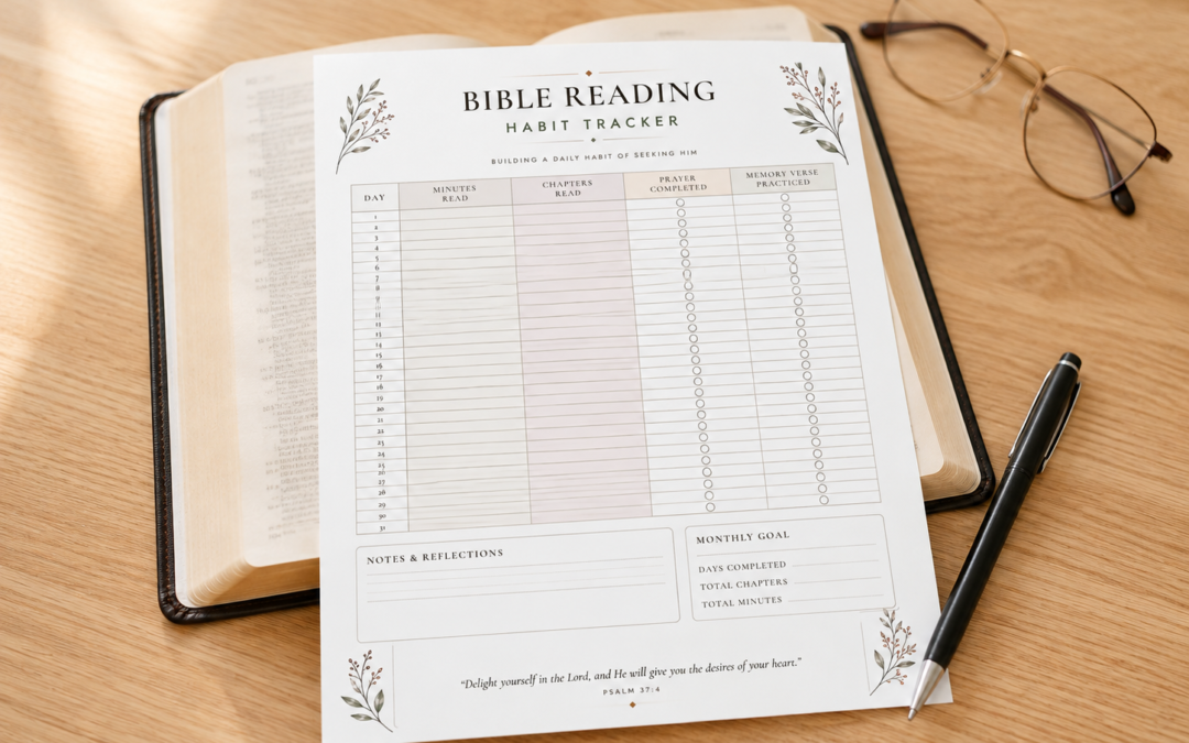 Free Bible Reading Tracker Printable: One Simple Page for the Whole Month