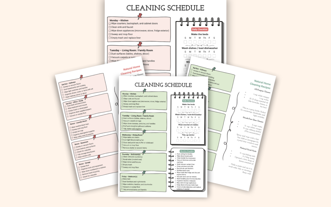Your Free Cleaning Checklist Printable for a More Organized Home