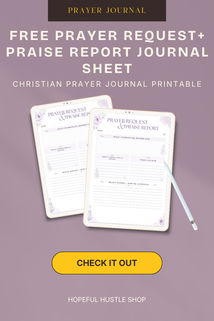prayer journal printable pinterest pin